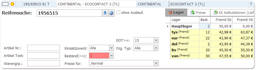 Fremdlager Verwaltung PlusFakt