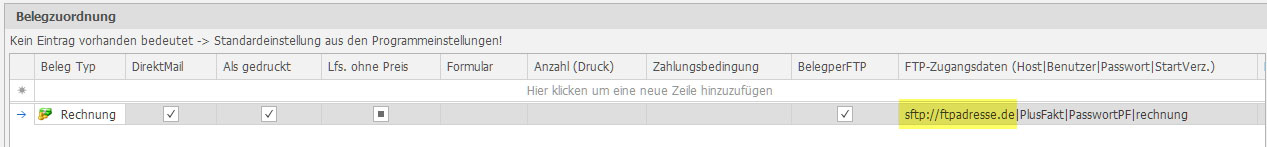 PlusFakt Belegzuordnung SFTP