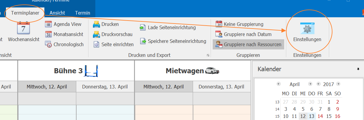 TerminplanerEinstellungen1