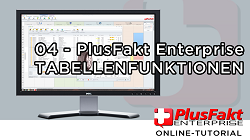 Die Tabellenfunktionen in der Software für die Reifenbranche