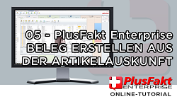 Beleg erstellen mit PlusFakt, der Software für Reifenhandel