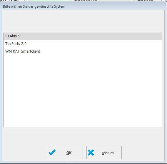 Auswahlfenster Artikelimport aus Ersatzteileprogrammen DVSE in Belege PlusFakt Enterprise