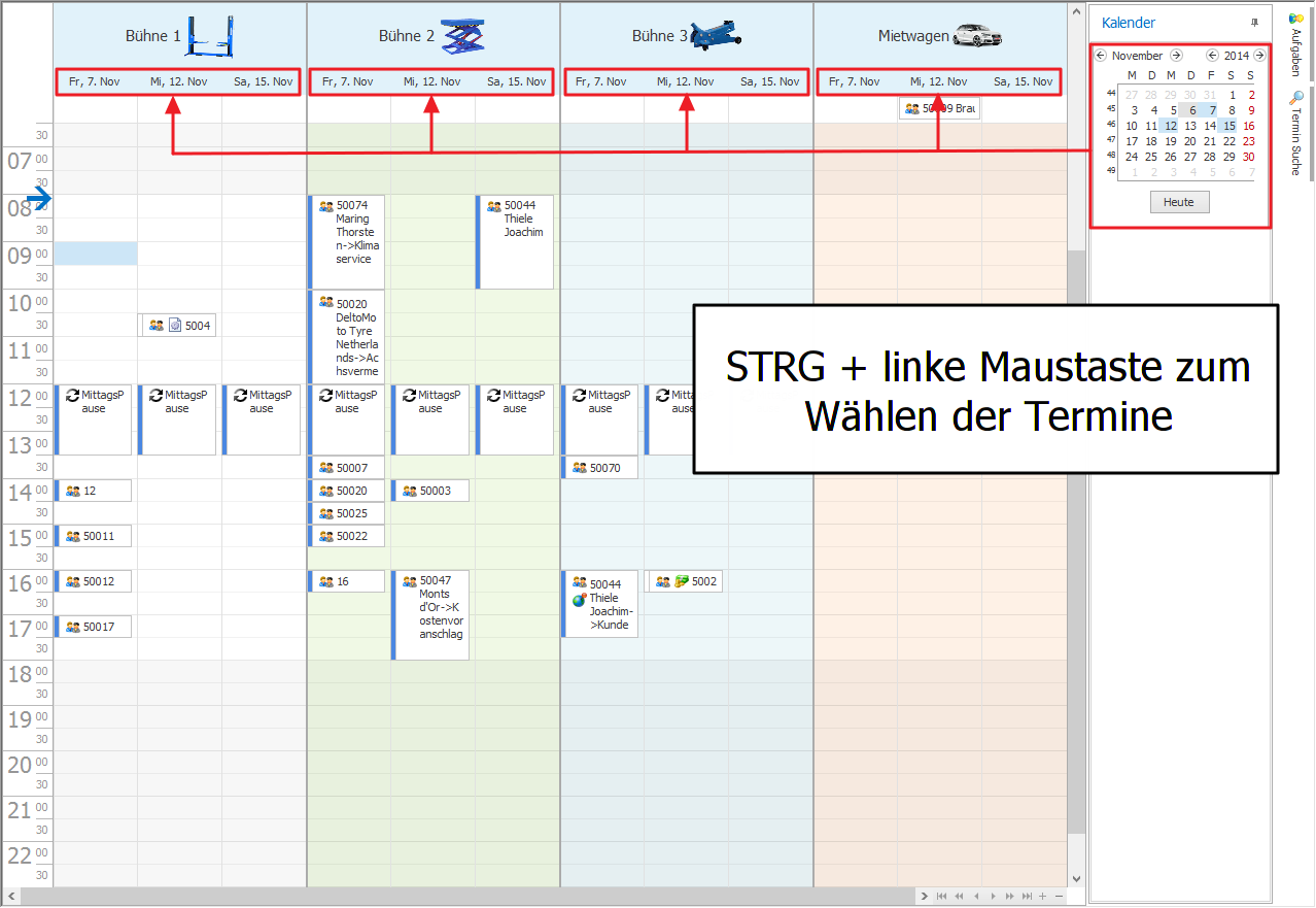 Terminkalender - Termin wählen.